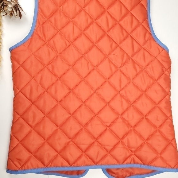 Charleston Threads Orange Blue Light Puffer Vest S - Picture 4 of 10